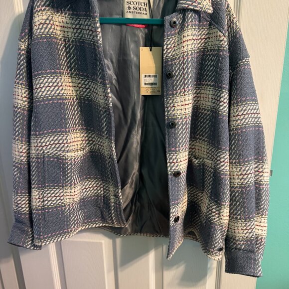 NWT Scotch & Soda Lightweight Check Overshirt Shacket – RRP $390 – Size M - Picture 9 of 13